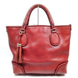 Gucci Marrakech Burgundy Oxblood Leather, XL Tote with Gold GG Accents